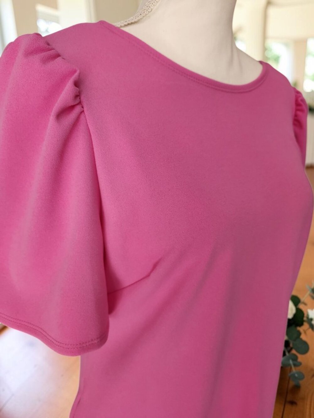 💖 Carole Christian Pink Bow Back Dress Large NWT 💖 - Picture 5 of 11